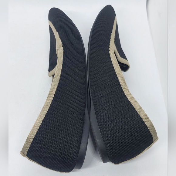 Birdies Blackbird Knit Flats Jet Black With Tan Trim Shoes Women's Size 9 - Picture 8 of 12